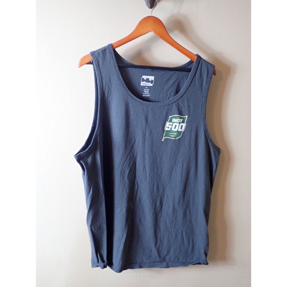 Indy 500 2025 Oversized Tank Top Charcoal XL Indycar Indianapolis Motor Speedway
